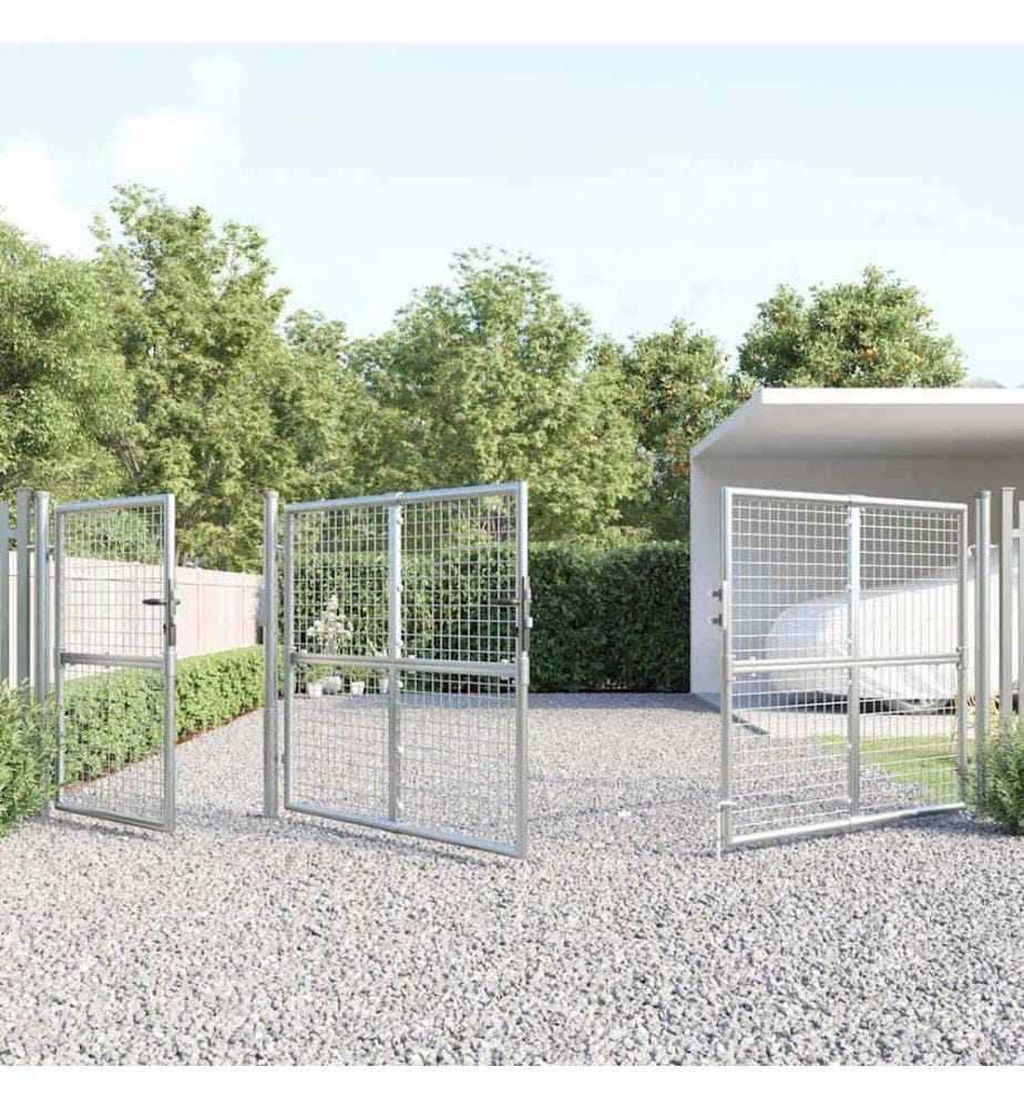 Maschen-Gartentor Silber 400x125 cm Verzinkter Stahl