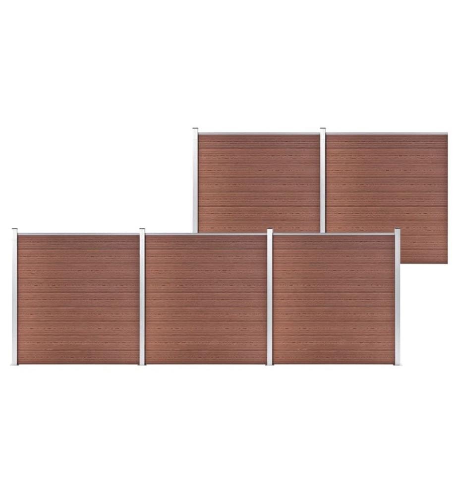 Gartenzaun WPC 872x186 cm Braun