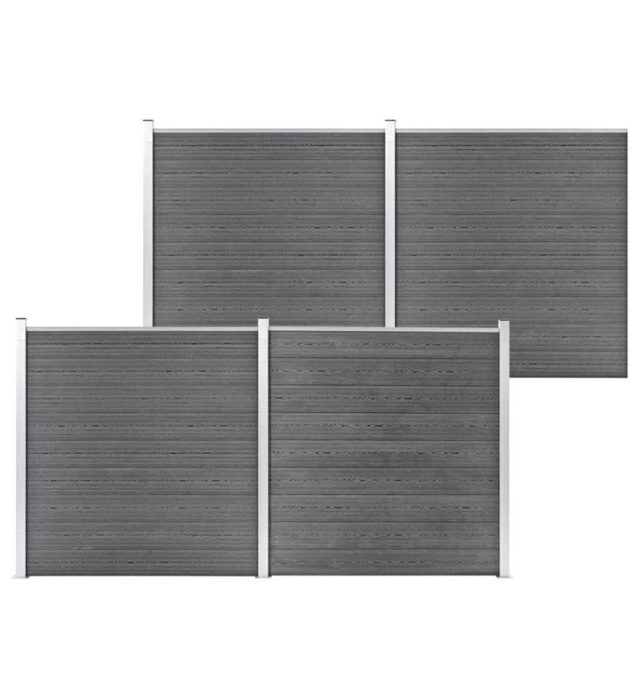 Gartenzaun WPC 699x186 cm Grau