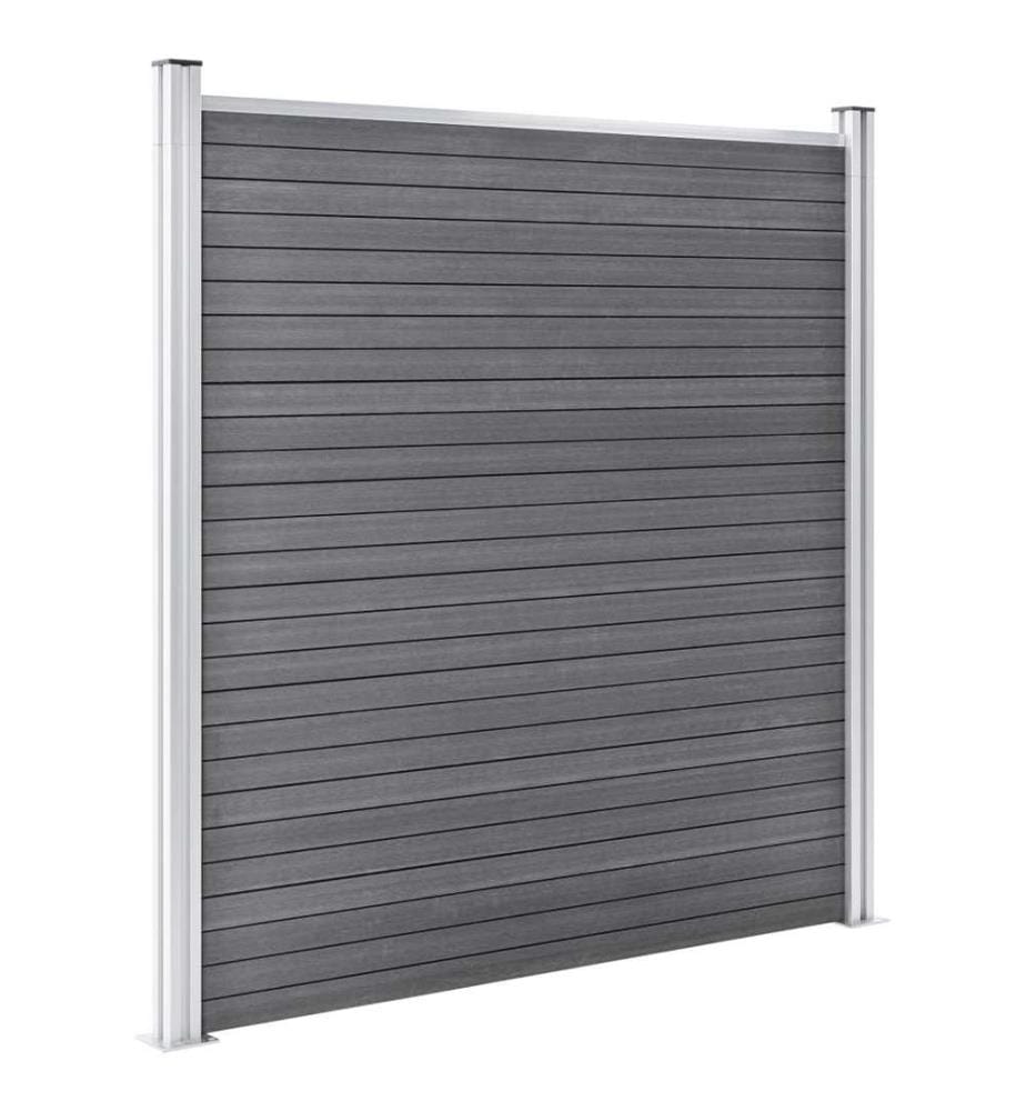 Gartenzaun WPC 699x186 cm Grau