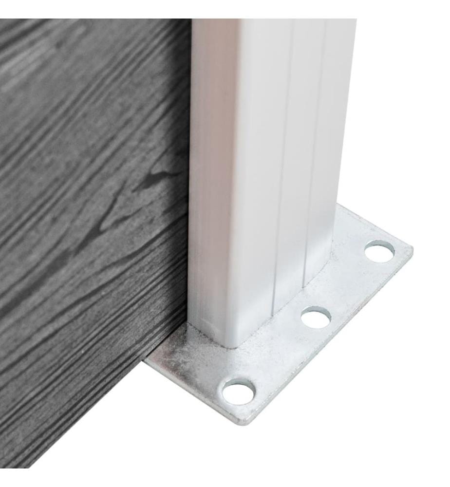 Gartenzaun WPC 353x106 cm Grau