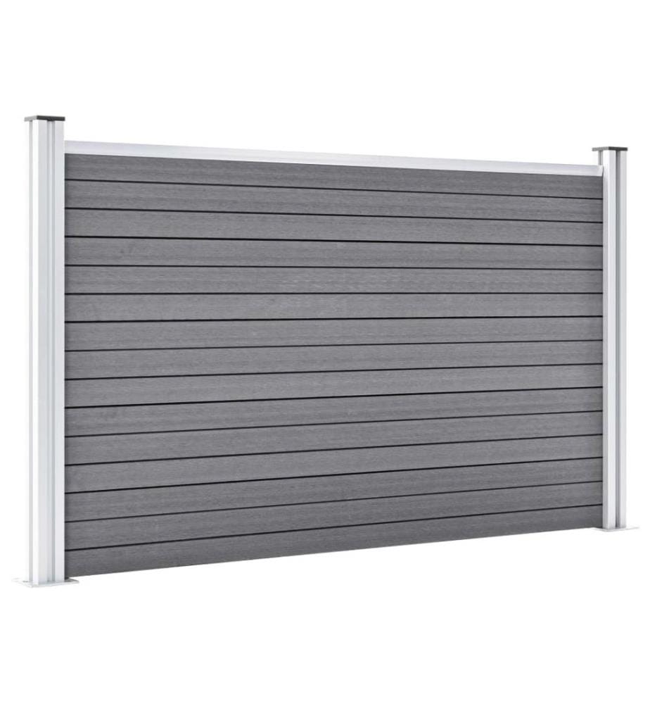Gartenzaun WPC 526x106 cm Grau