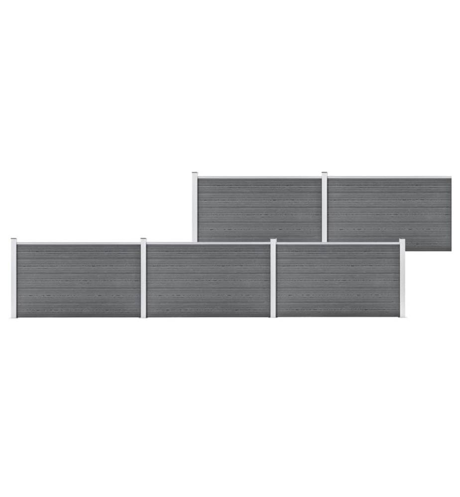 Gartenzaun WPC 872x106 cm Grau