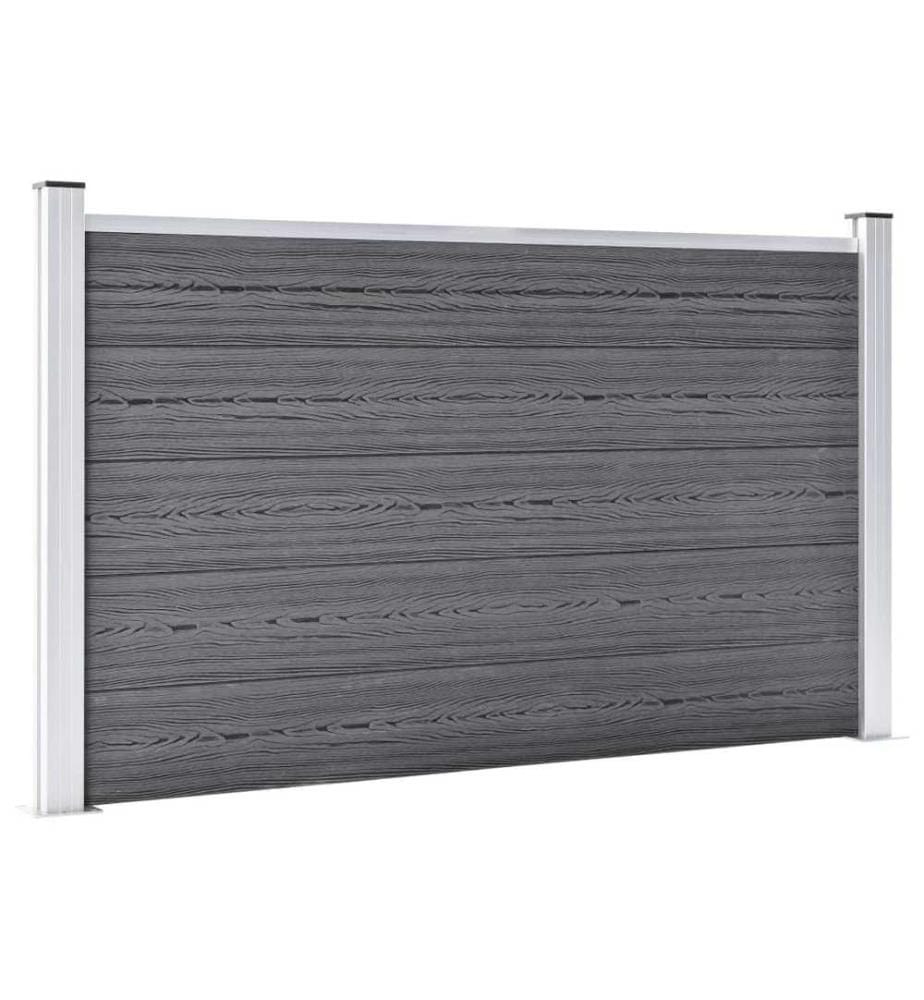 Gartenzaun WPC 872x106 cm Grau
