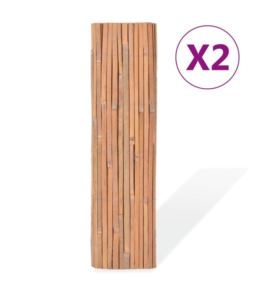 Bambuszäune 2 Stk. 100x400 cm