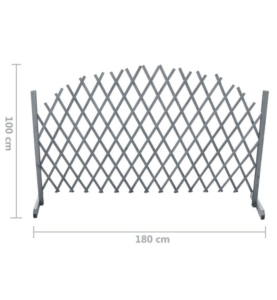 Clôture en treillis Bois de sapin massif 1,8x1 m Gris