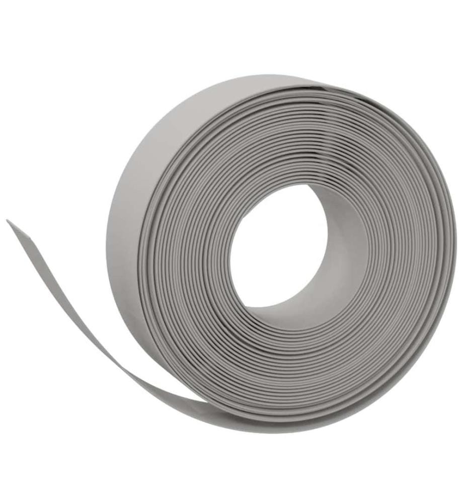 Rasenkanten 2 Stk. Grau 10 m 15 cm Polyethylen