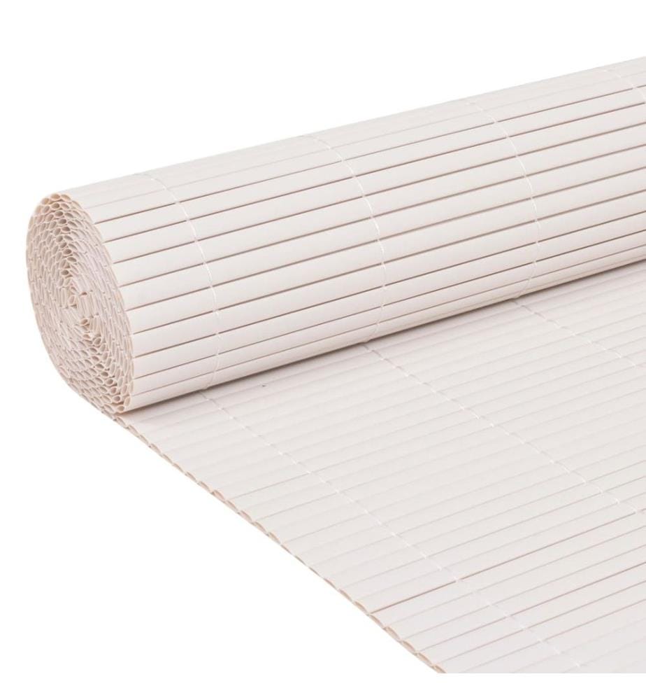 Gartenzaun Doppelseitig 90x400 cm Weiss