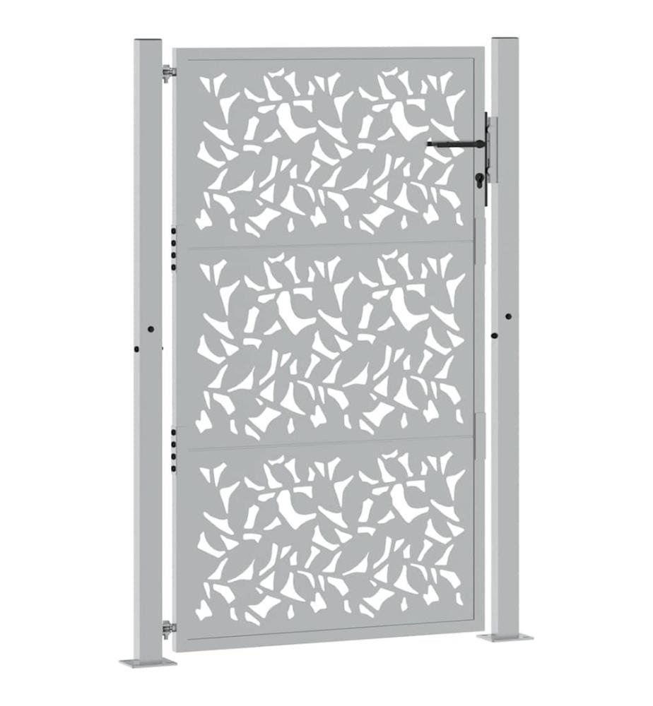 Gartentor 100x150 cm Wetterfester Stahl Blattdesign
