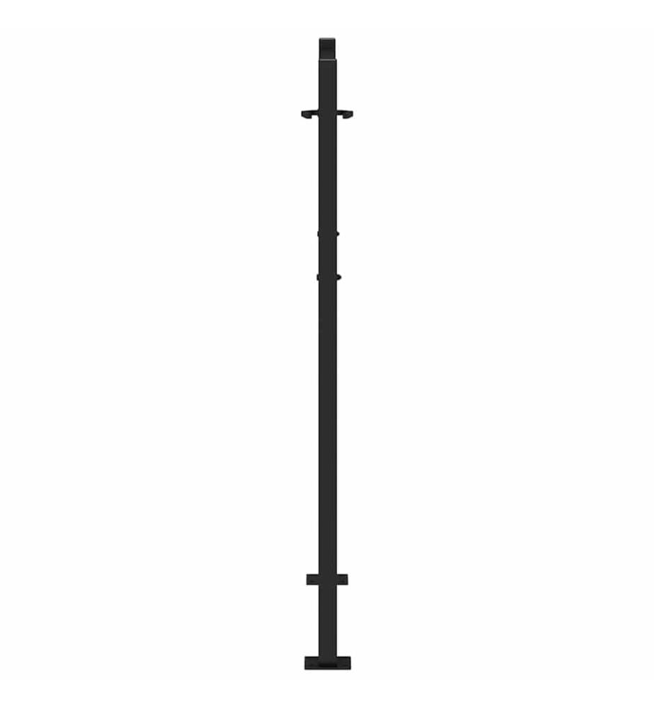 Gartentor Schwarz 100x125 cm Stahl Wellendesign