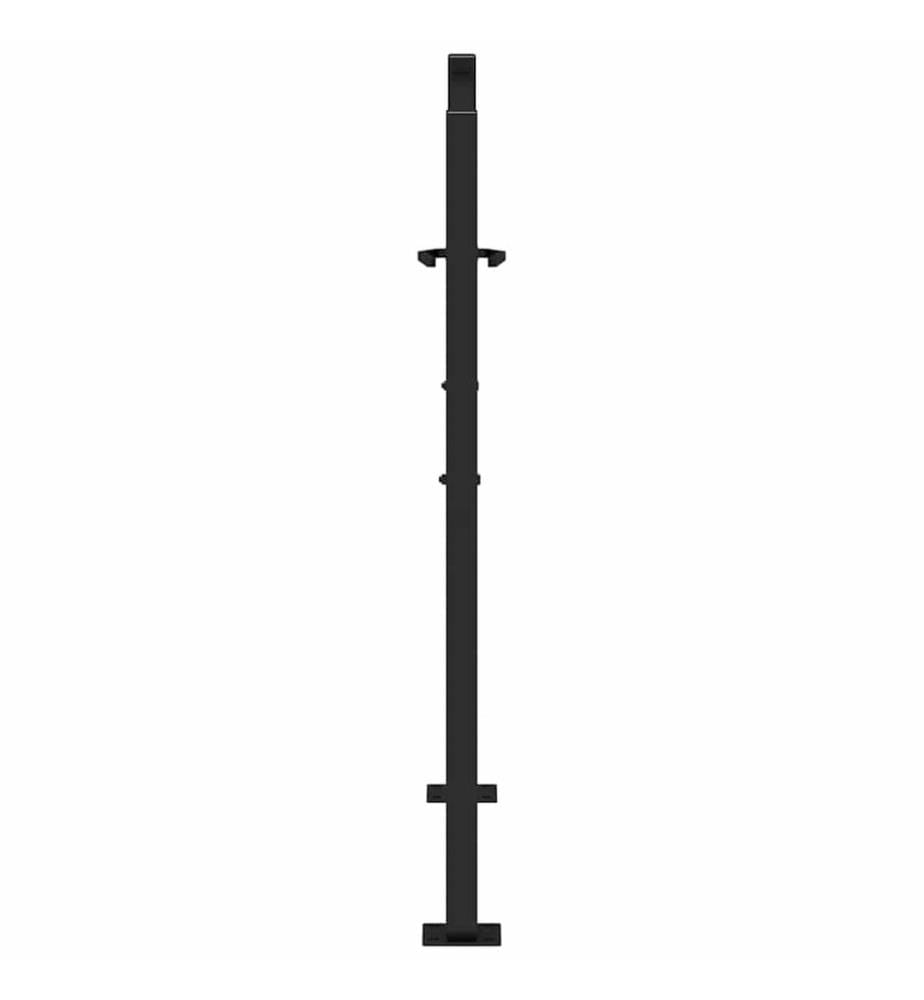 Gartentor Schwarz 100x100 cm Stahl Trace Design