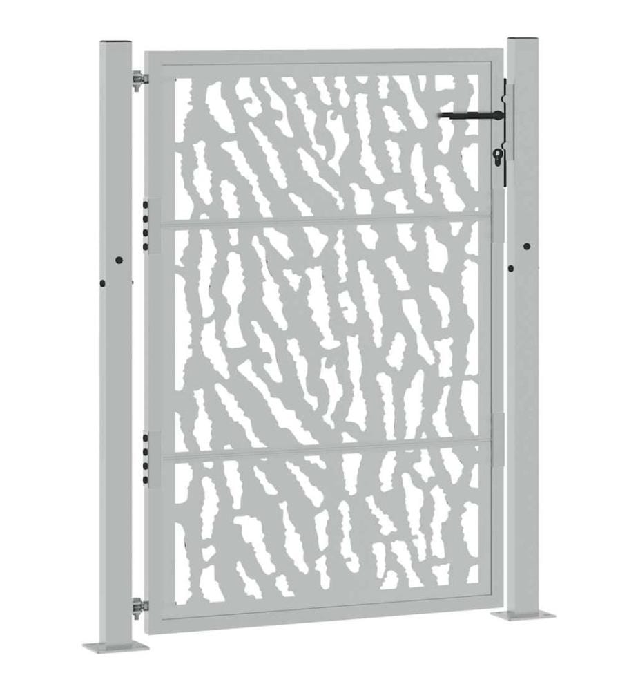 Gartentor 100x125 cm Verwitterungsstahl Trace-Design