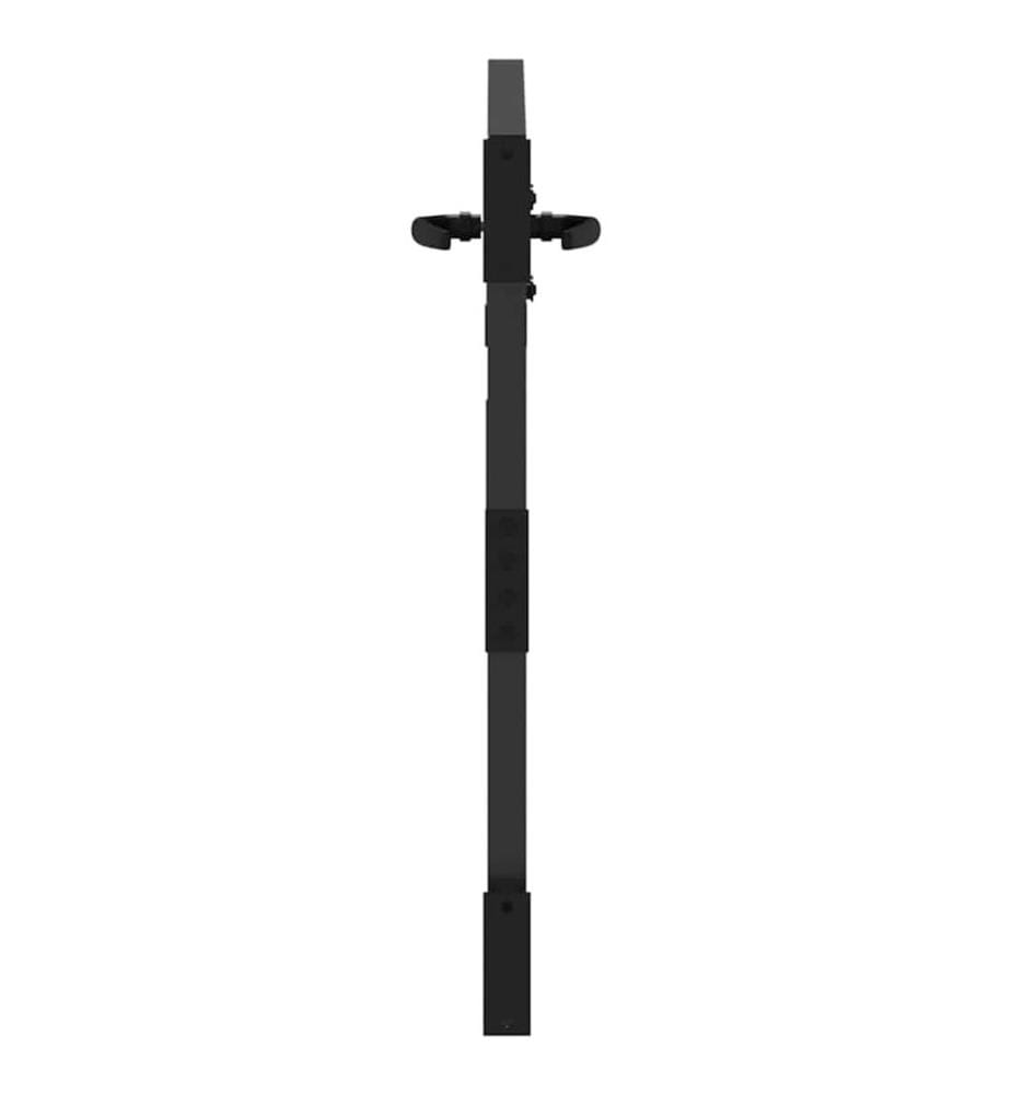 Gartentor Schwarz 85 x 100 cm Pulverbeschichteter Stahl
