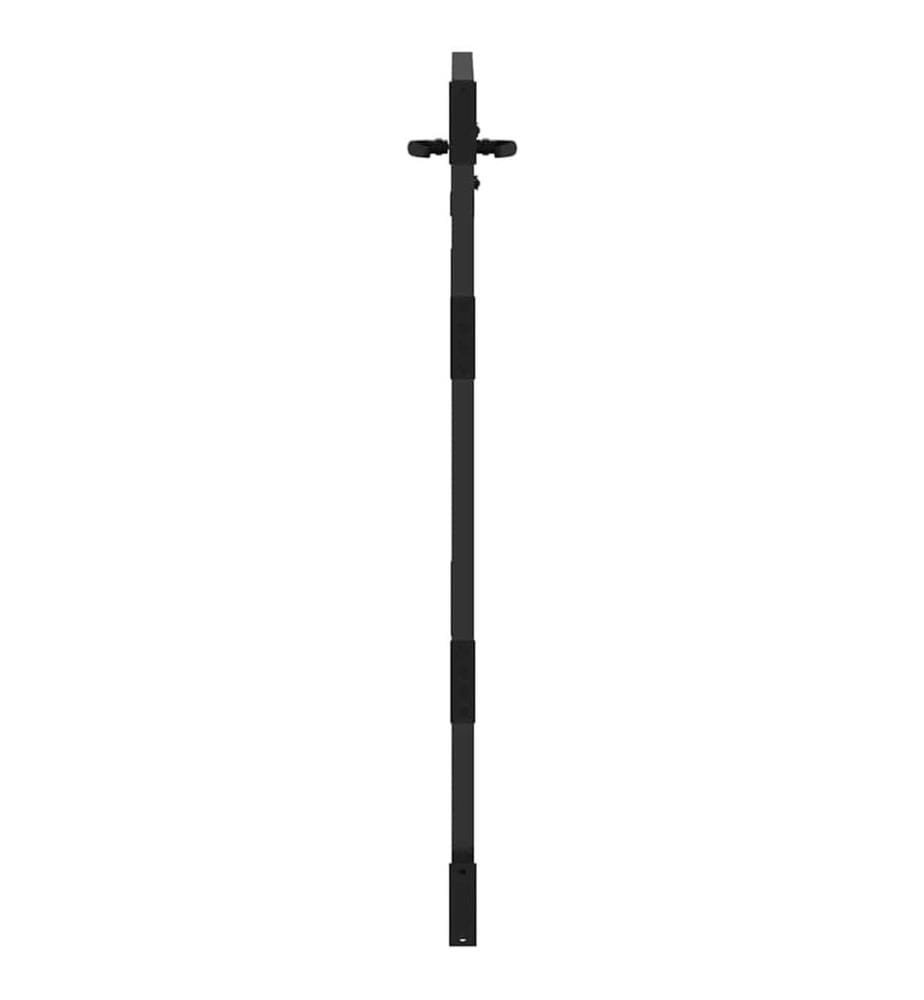 Gartentor Schwarz 85 x 150 cm Pulverbeschichteter Stahl