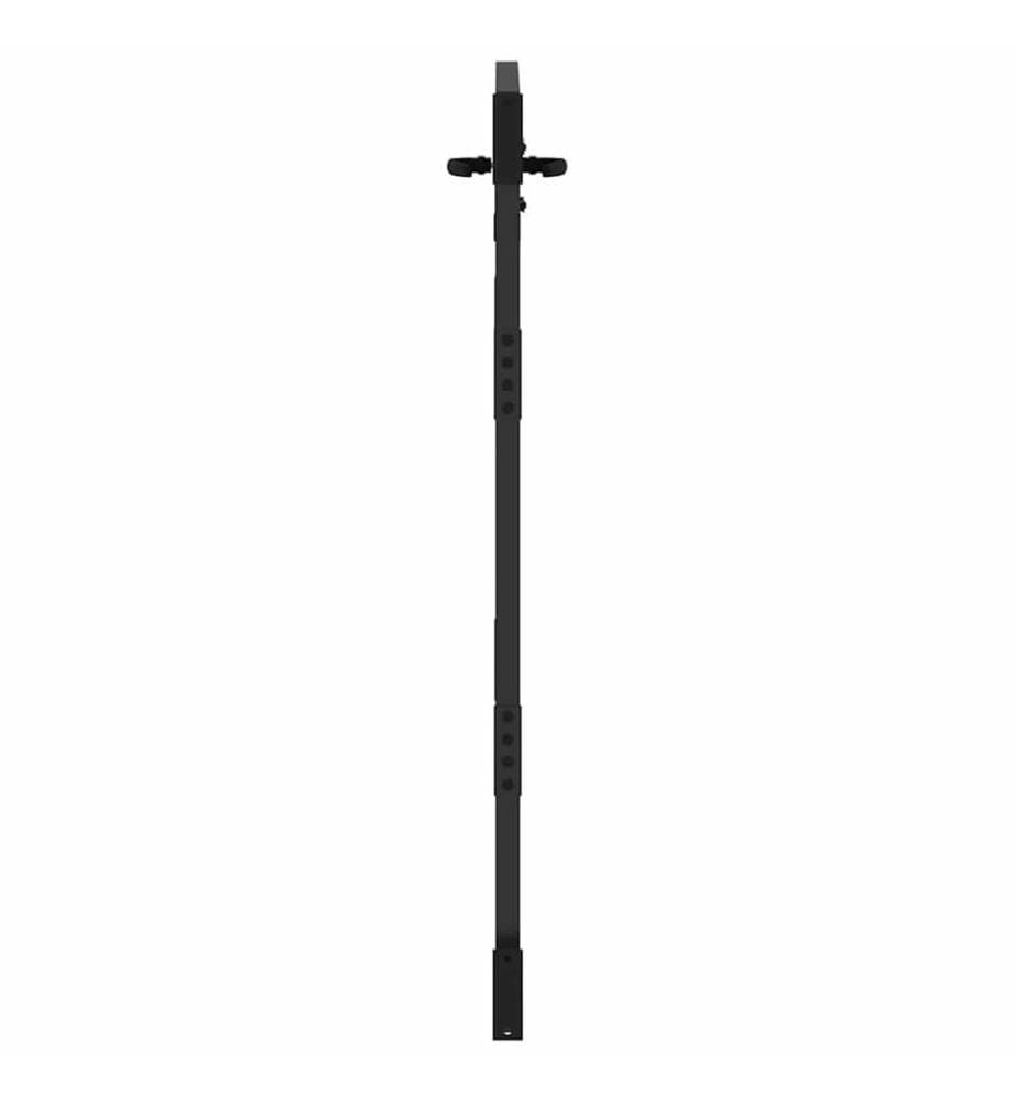 Gartentor Schwarz 85 x 125 cm Pulverbeschichteter Stahl