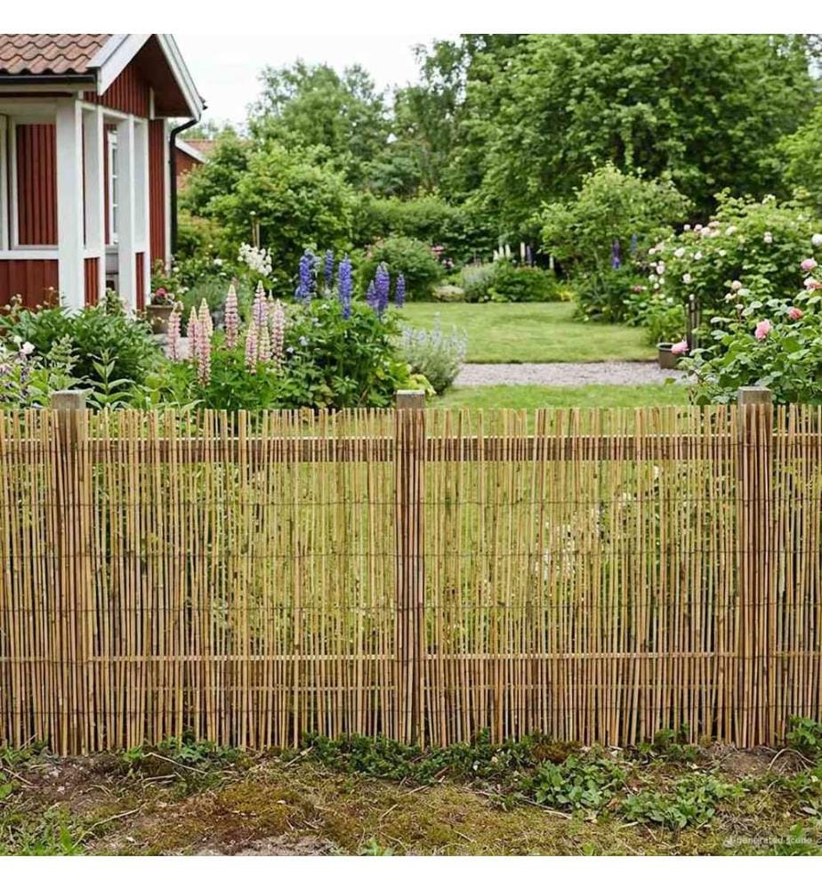Gartenzaun Kohlenstoff 400 x 100 cm Schilf