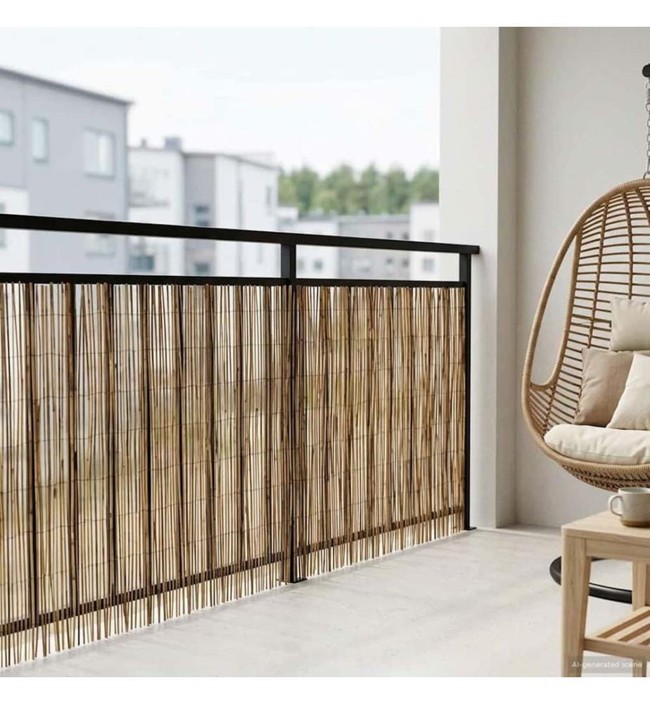 Gartenzaun Kohlenstoff 400 x 100 cm Schilf