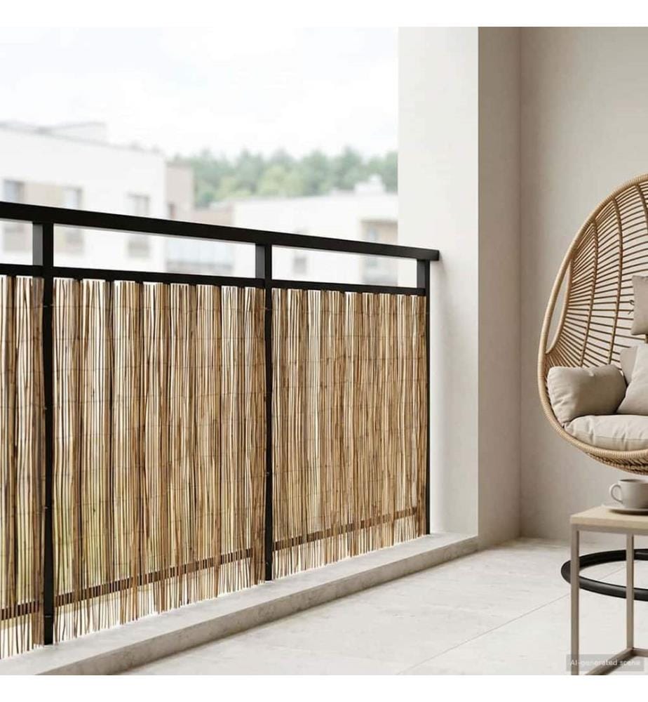 Gartenzaun Kohlenstoff 600 x 100 cm Schilf