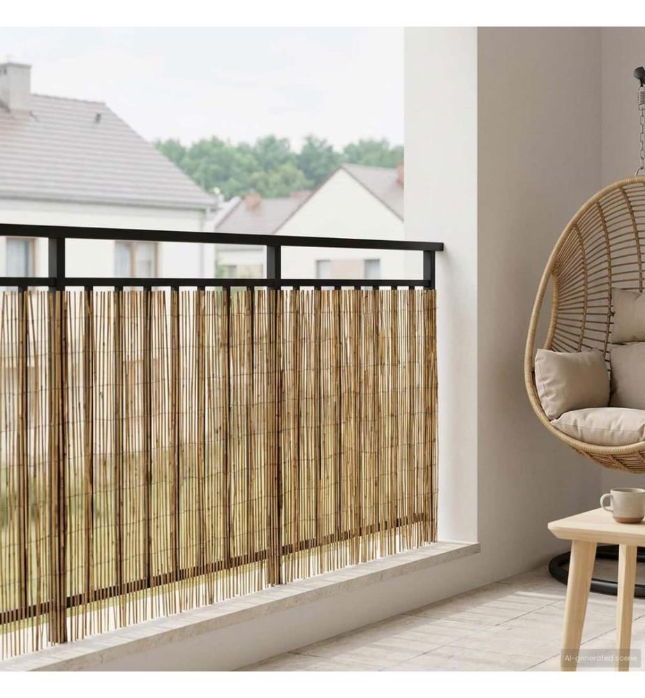 Gartenzaun Kohlenstoff 600 x 90 cm Schilf