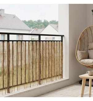 Gartenzaun Kohlenstoff 600 x 90 cm Schilf