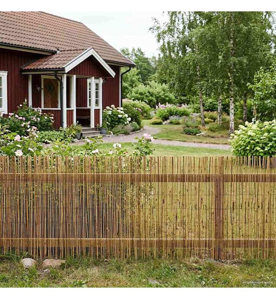 Gartenzaun Kohlenstoff 300 x 80 cm Schilf