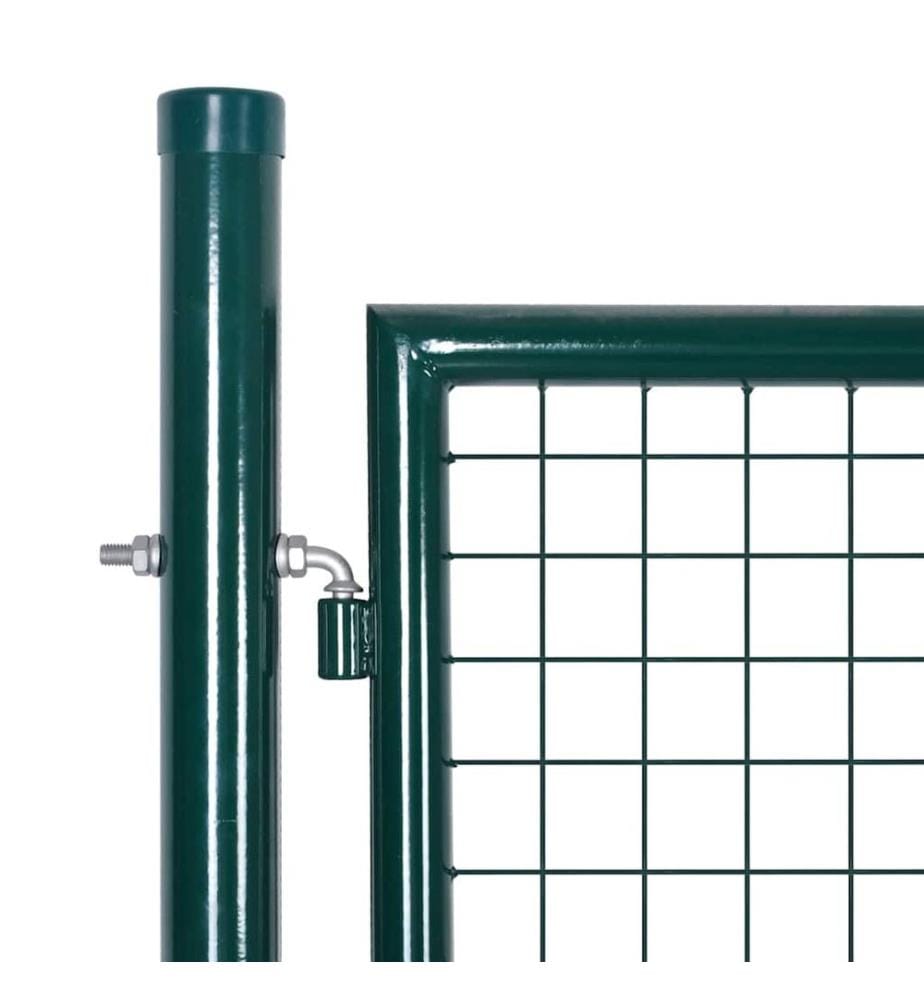 Zauntor Stahl 300x125 cm Grün