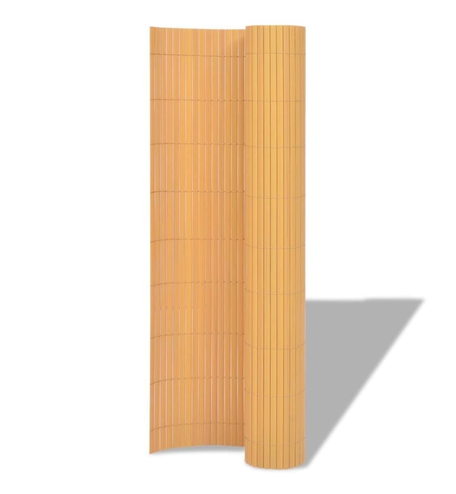 Gartenzaun Doppelseitig PVC 90×300 cm Gelb