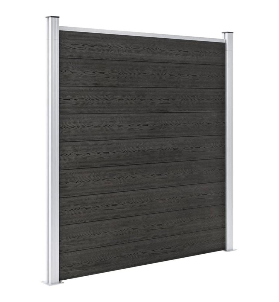 Gartenzaun WPC 180×186 cm Grau