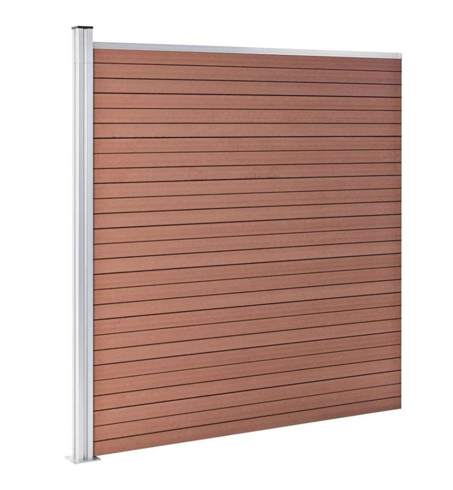 Gartenzaun WPC 175x186 cm Braun