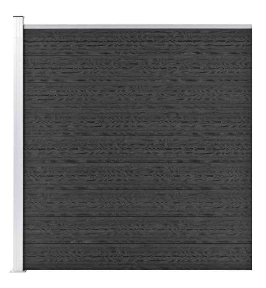 Gartenzaun WPC 175x186 cm Grau