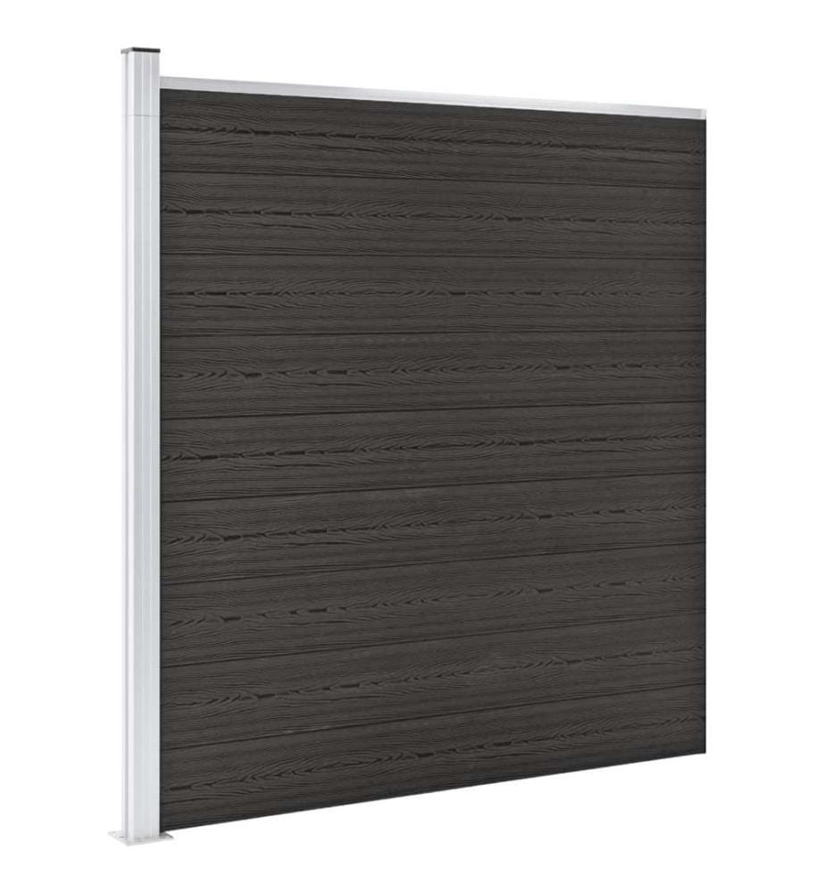 Gartenzaun WPC 175x186 cm Grau