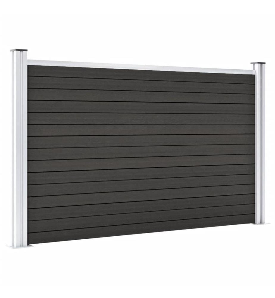Gartenzaun WPC 180×105 cm Grau