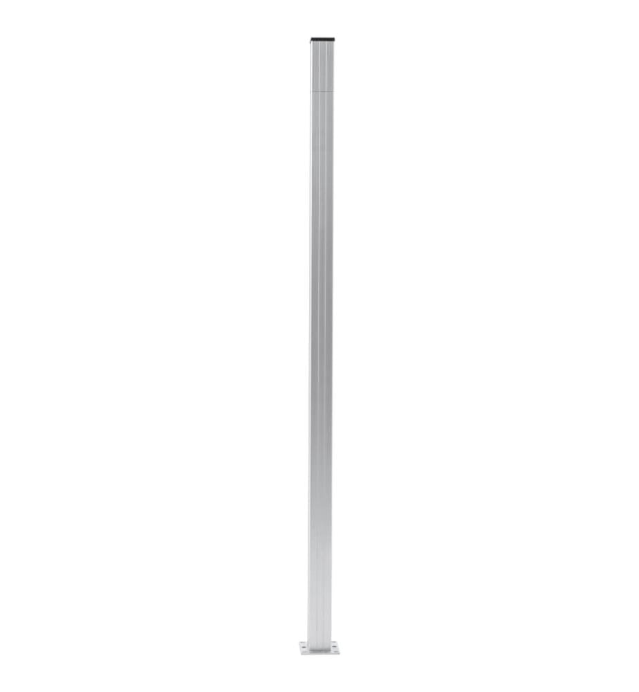Zaunpfosten 3 Stk. Aluminium 185 cm