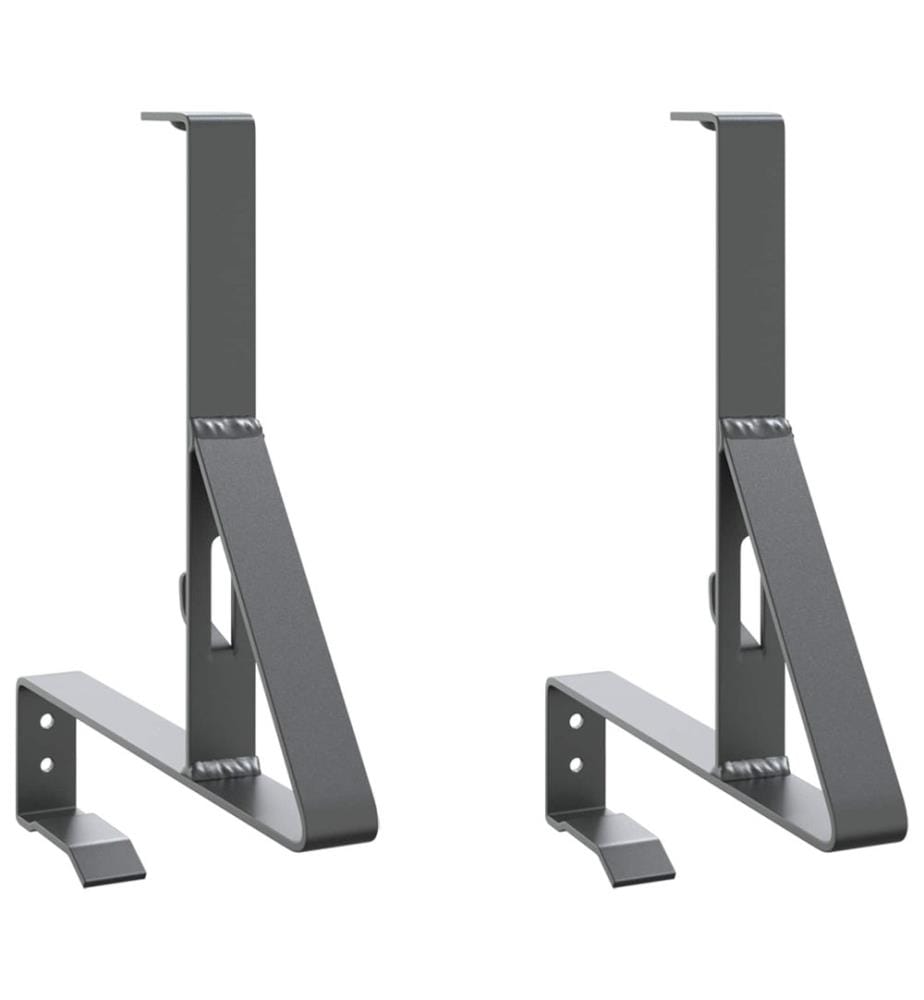 vidaXL Support de Garde Neige 2 pcs Anthracite 29,5 x 3 x 34,5 cm