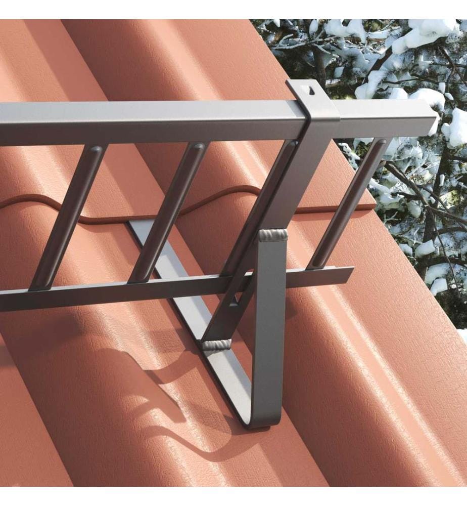 vidaXL Support de Garde Neige 2 pcs Anthracite 29,5 x 3 x 34,5 cm