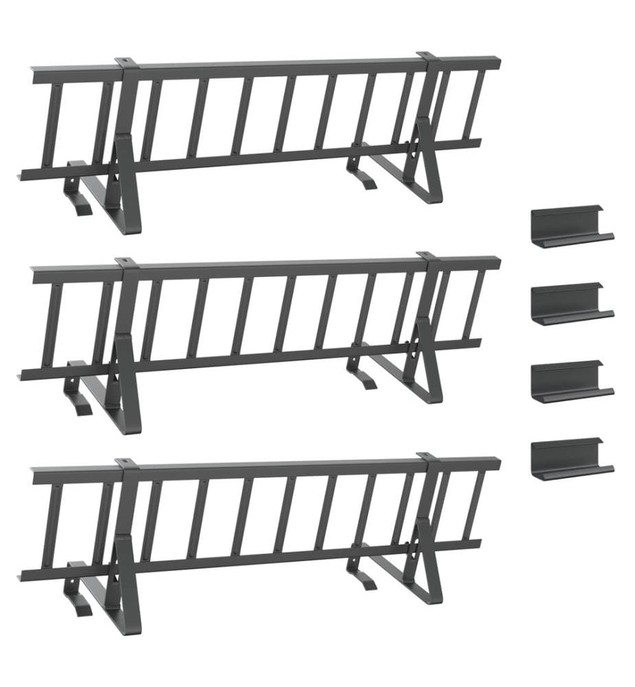 vidaXL Protection de neige pour toit Anthracite 300 x 29,5 x 34,5 cm