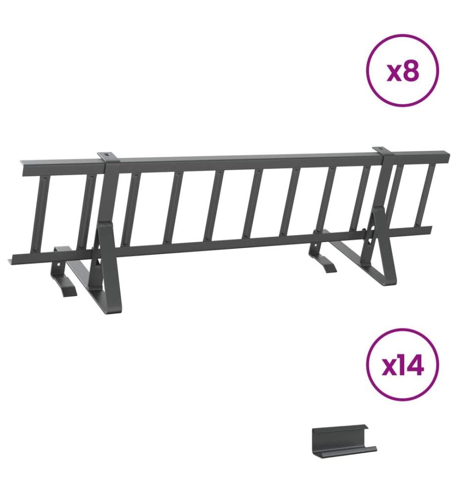 vidaXL Protection de neige pour toit Anthracite 800 x 29,5 x 34,5 cm