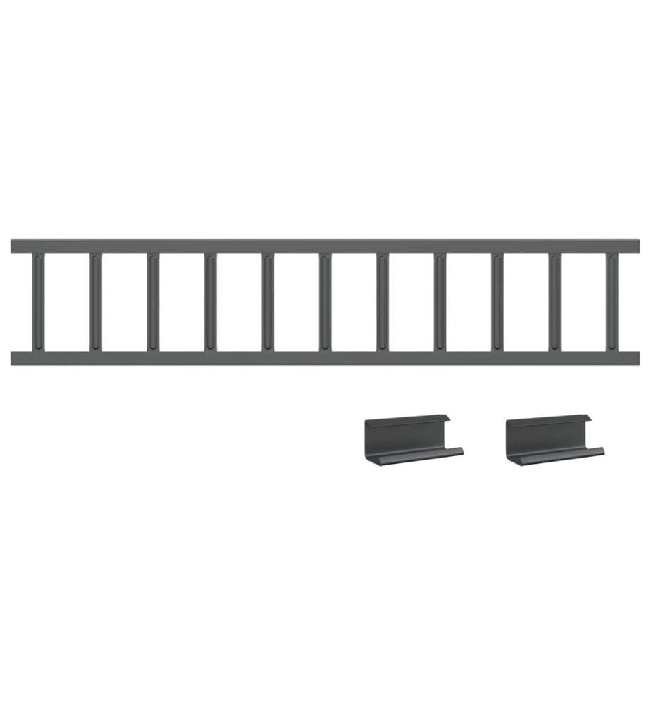 vidaXL Protection de neige pour toit Anthracite 100 x 2,5 x 20 cm