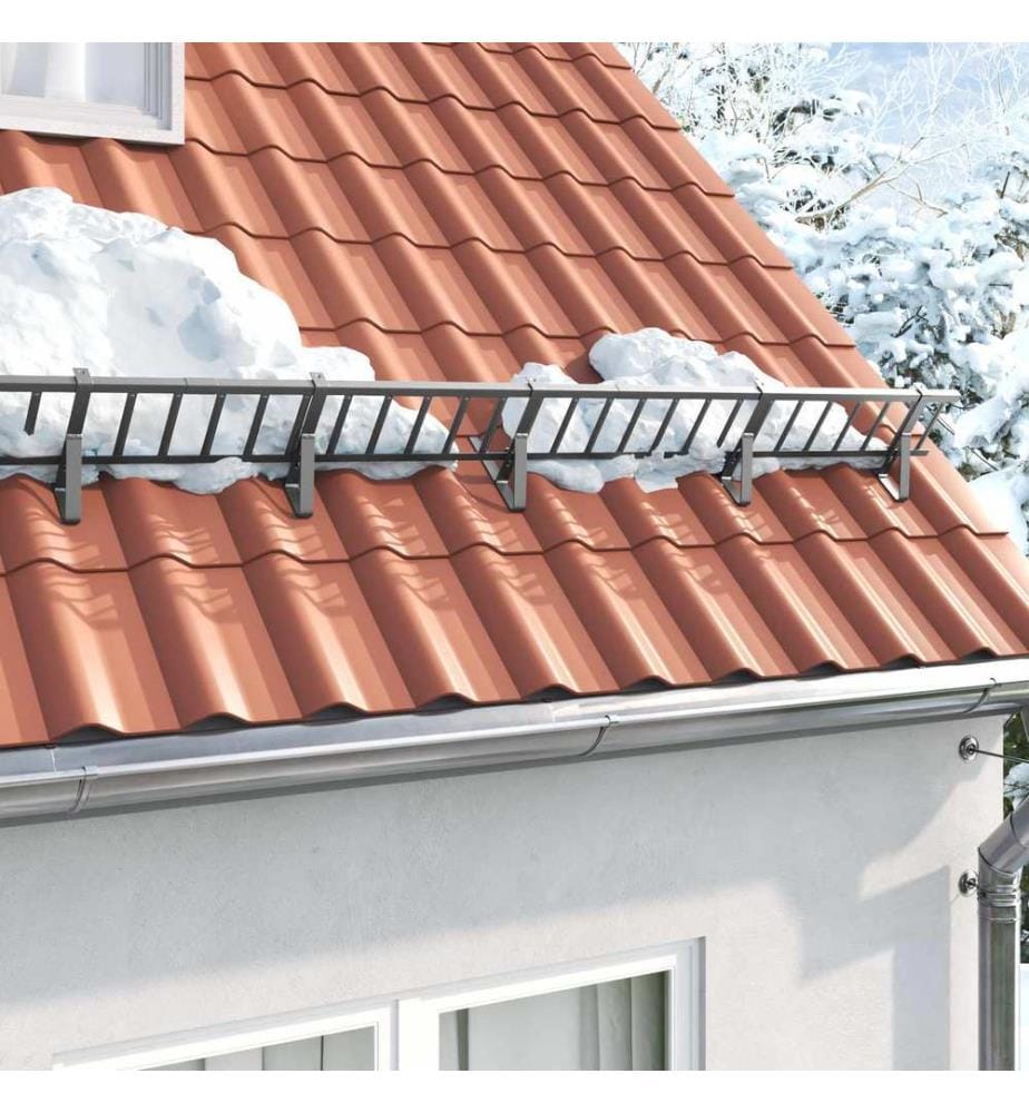 vidaXL Protection de neige pour toit Anthracite 1200 x 2,5 x 20 cm