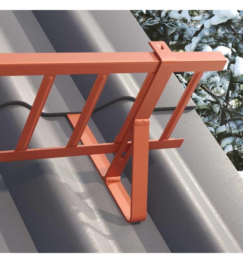 vidaXL Support de Garde Neige 12 pcs Rouge 29,5 x 3 x 34,5 cm Acier