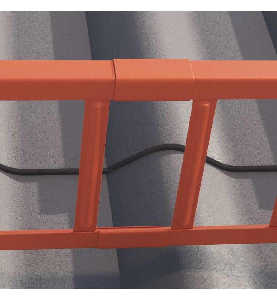 vidaXL Protection de neige pour toit Rouge 600 x 2,5 x 20 cm Acier