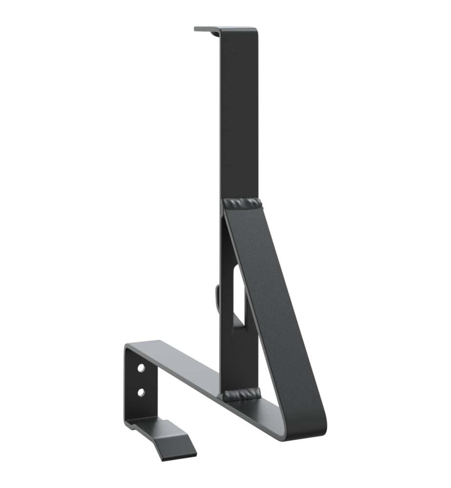 vidaXL Support de Garde Neige Noir 29,5 x 3 x 34,5 cm Acier