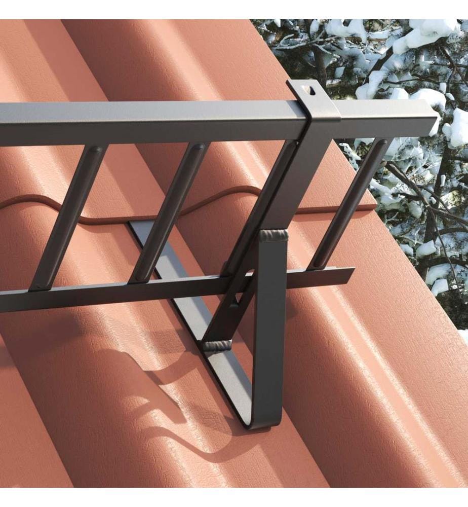 vidaXL Protection de neige pour toit Noir 300 x 29,5 x 34,5 cm Acier