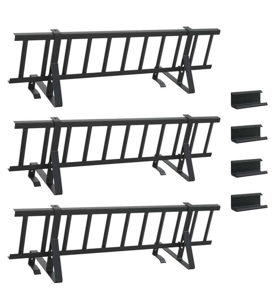 vidaXL Protection de neige pour toit Noir 300 x 29,5 x 34,5 cm Acier