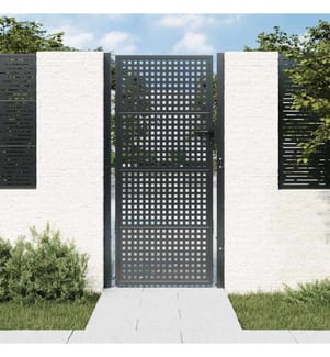 vidaXL Portail de jardin Anthracite 100x175 cm Acier