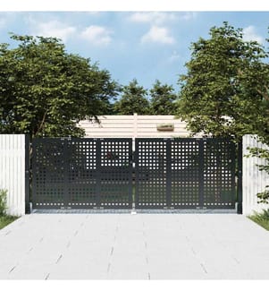 vidaXL Portail de jardin Anthracite 300x75 cm Acier