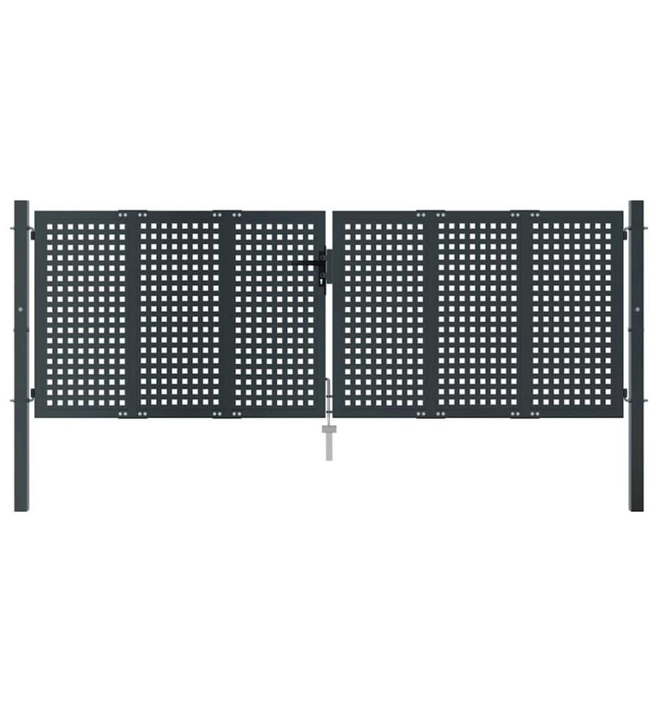 vidaXL Gartentor Anthrazit 300x75 cm Stahl