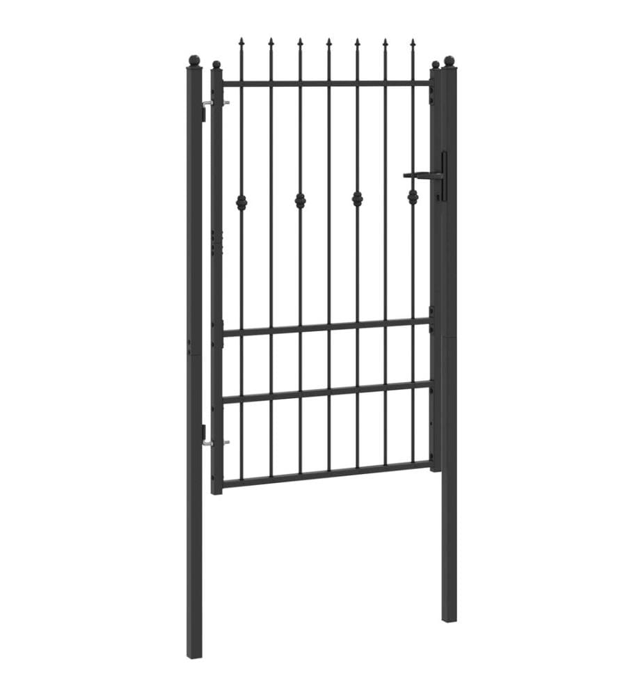 vidaXL Porte de Clôture HORST 100 x 150 cm métal Noir Verrouillable