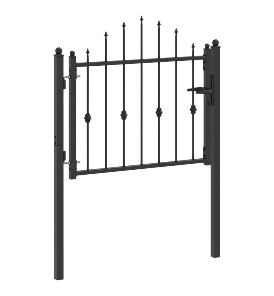 vidaXL Porte de Clôture HORST 100 x 75 cm métal Noir Verrouillable
