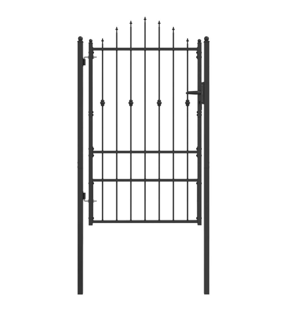 vidaXL Porte de Clôture HORST 100 x 150 cm métal Noir Verrouillable